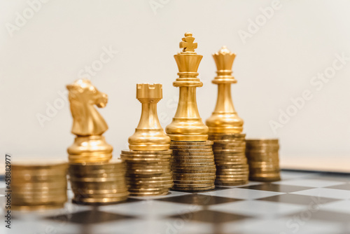 Gold coins stacks is representing riches and wealth management. Crypto Coin stack growing and find out the way to get a return on investment. Finance and digital money exchange investment as concept. 