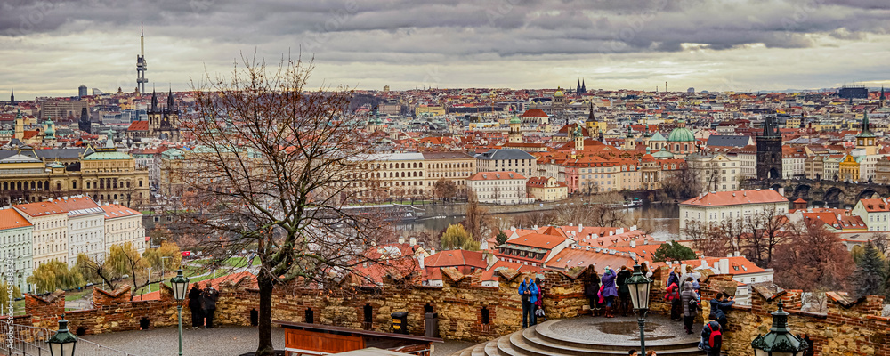 プラハ城高台から見た市街地

