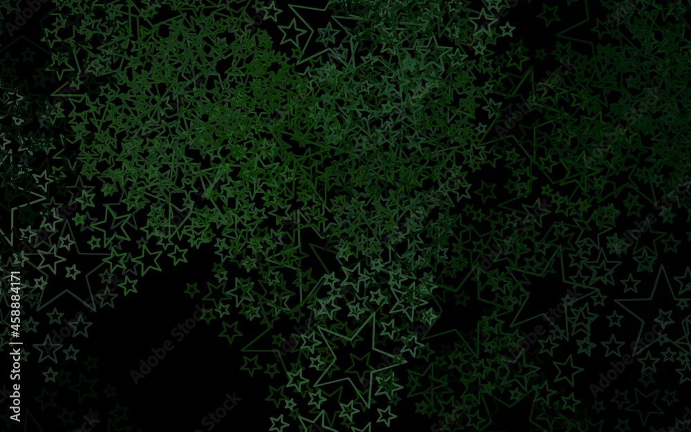 Dark Green vector pattern with christmas stars. Dark Green vector pattern with christmas stars.