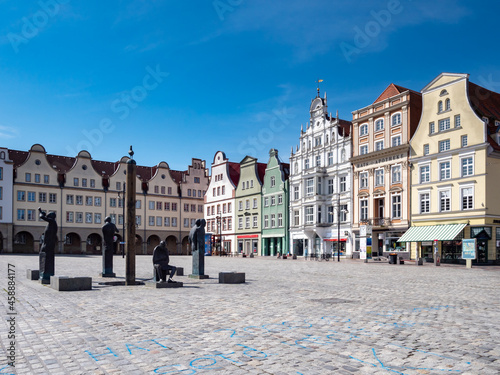 Old town of Rostock on the Baltic Sea