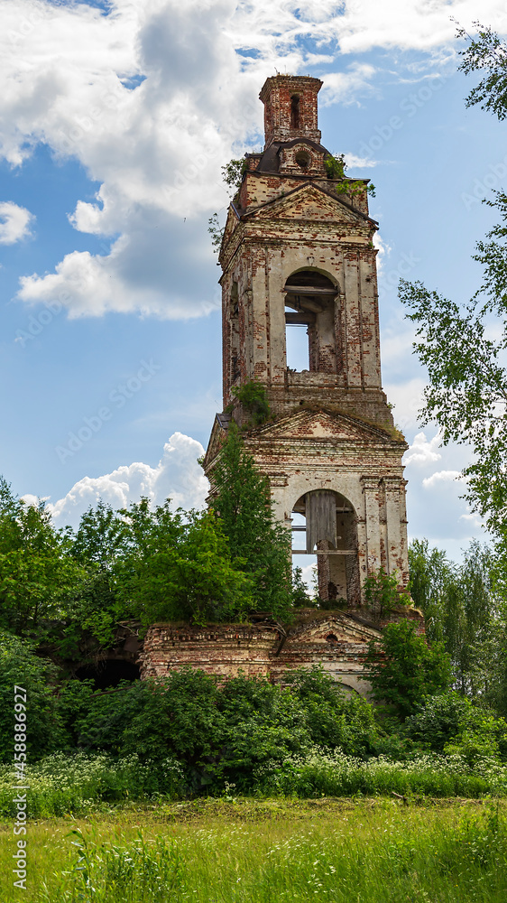 an old abandoned Orthodox bell tower