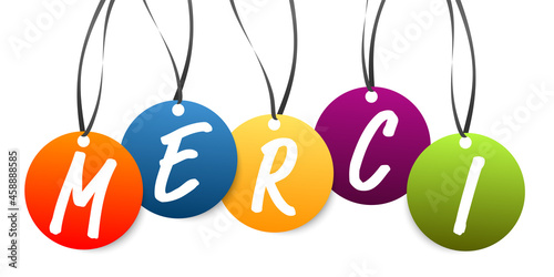 hang tags with text thanks