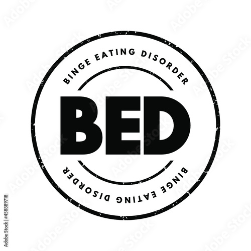 BED - Binge Eating Disorder acronym, health concept background