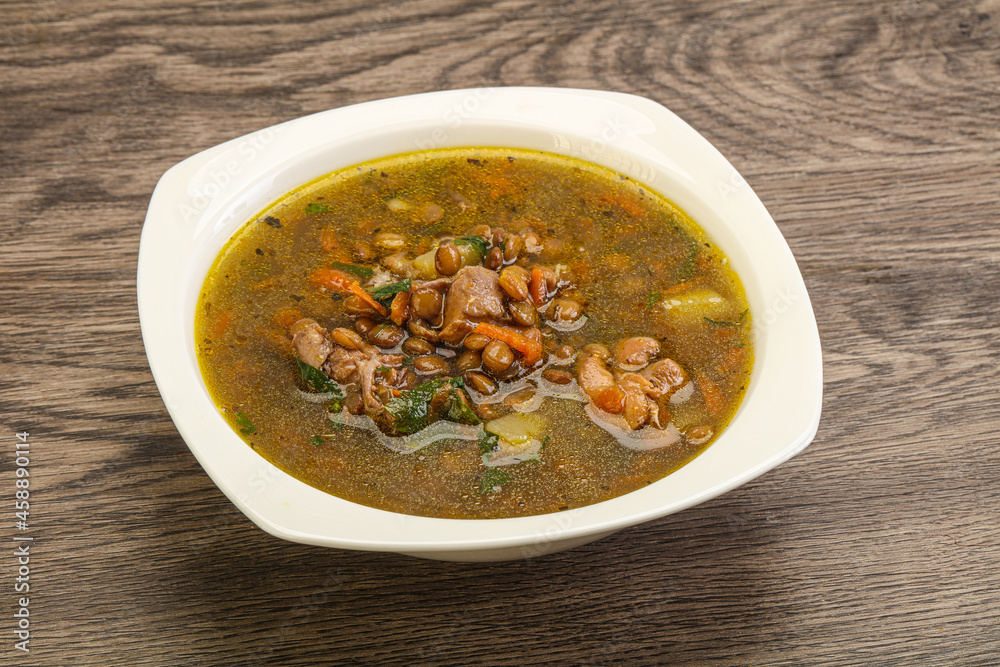 Lentil soup with chicken and vegetables Lentil soup with chicken and vegetables