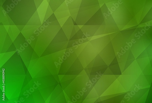 Light Green, Yellow vector polygonal background.