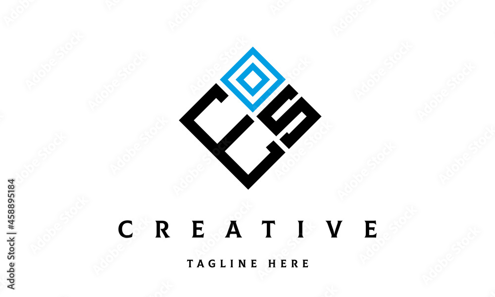 ES square two latter logo vector ES square two latter logo vector