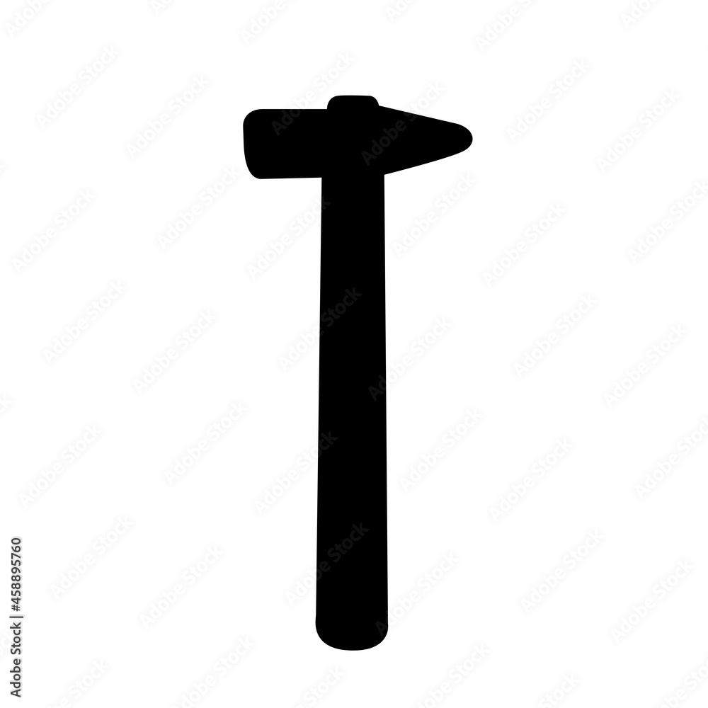 Hammer vector isolated on white background. Hammer vector isolated on white background.