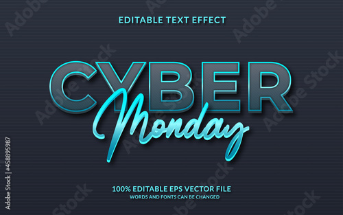 Cyber Monday editable text effect