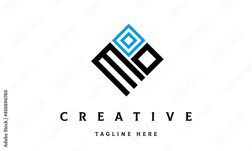 Obraz premium MO square two latter logo vector 