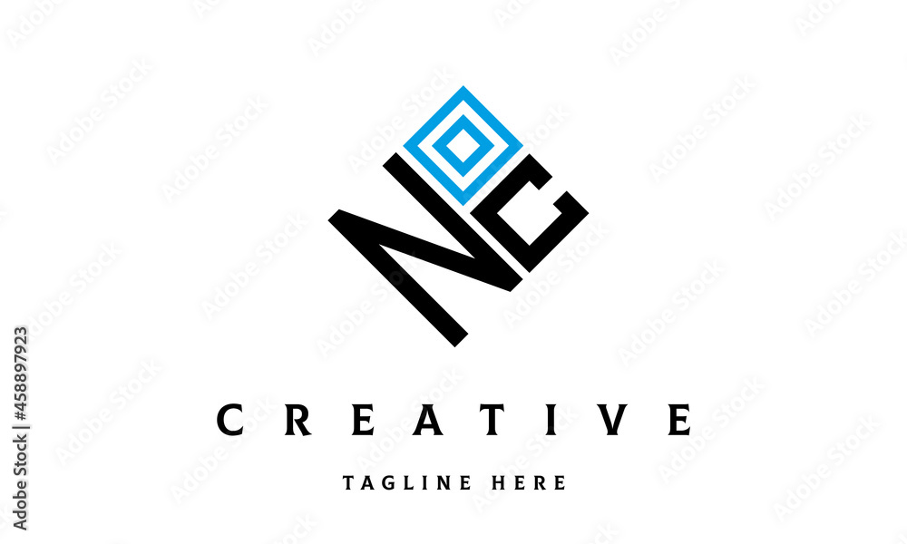 Obraz premium NC square two latter logo vector 