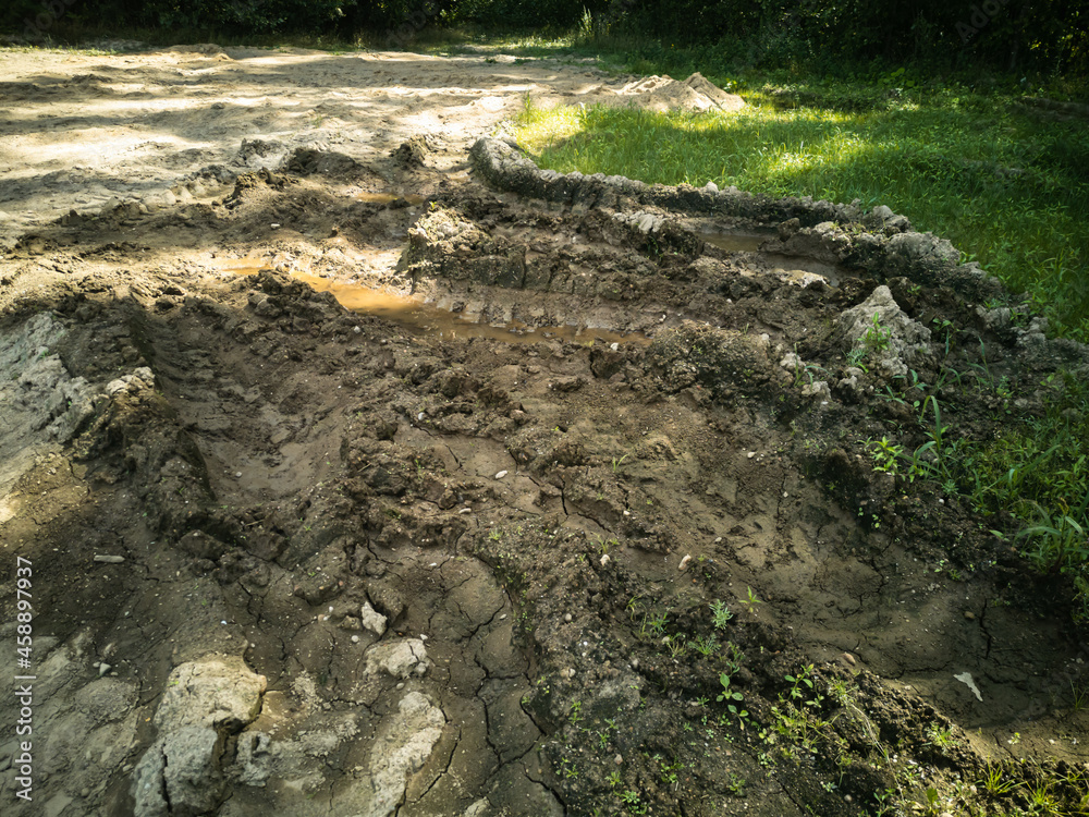 Dirty road, sticky mud and off-road. Extreme driving, 4x4. Dirty road, sticky mud and off-road. Extreme driving, 4x4.