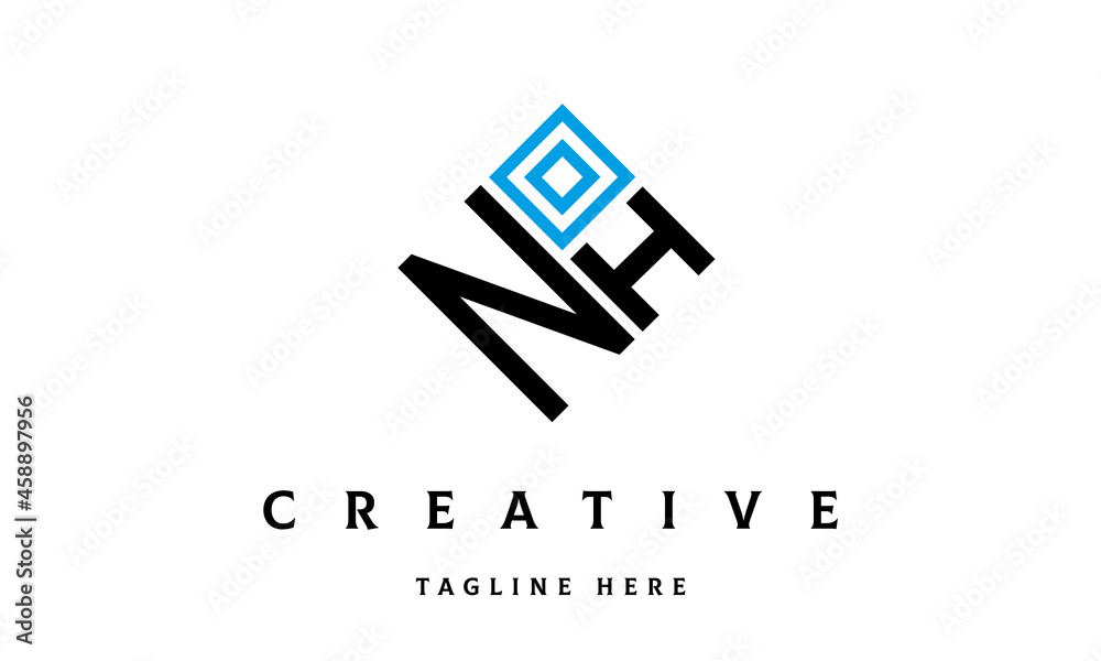 NH square two latter logo vector NH square two latter logo vector