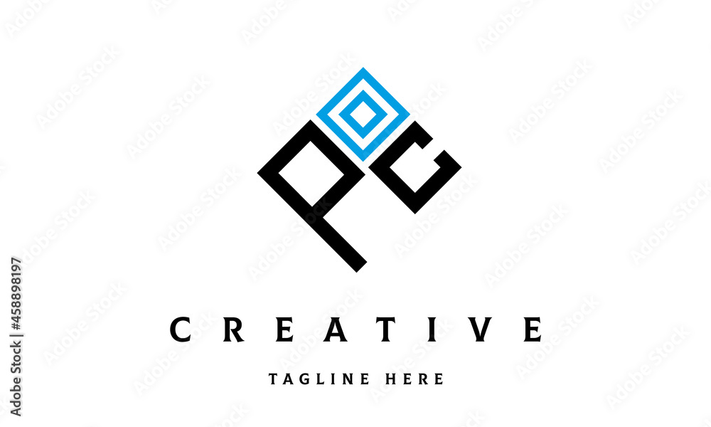 PC square two latter logo vector PC square two latter logo vector