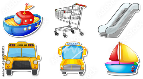Random stickers with transportable vehicle objects