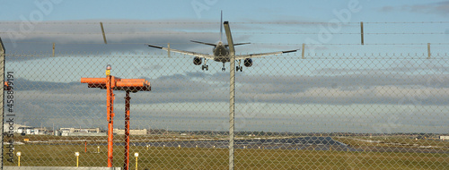 passenger aircraft landing at Doncaster Sheffield Airport, South Yorkshire  photo