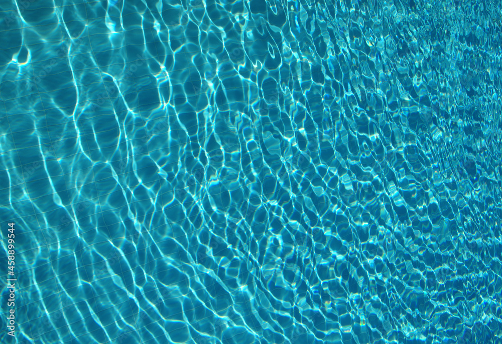 Summer blue swiming pool water background