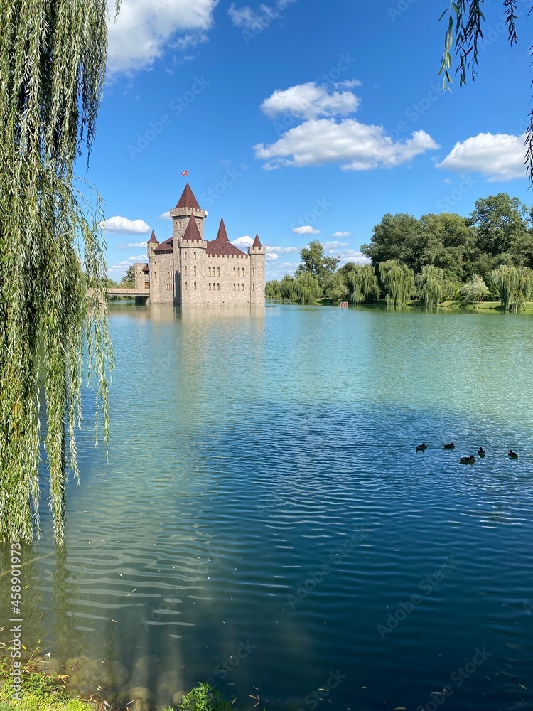 castle on the lake. Russia castle on the lake. Russia