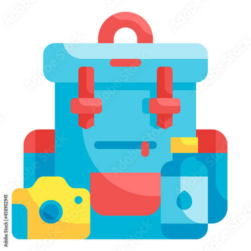 backpack flat icon