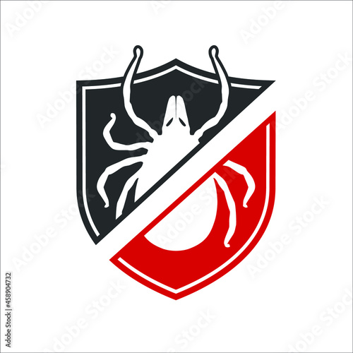 tick / lice / pest with shield