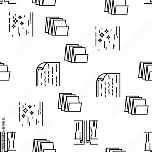 Floor Installation Vector Seamless Pattern Thin Line Illustration