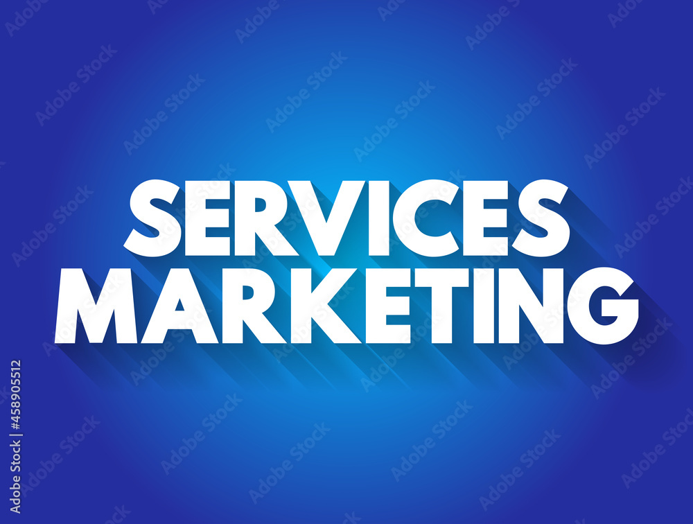Services marketing text quote, concept background
