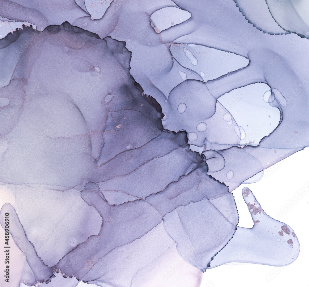 Naklejka premium Alcoholic Ink. Oil Flow Ancient Wall. Sea Foil
