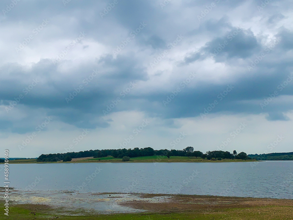 clouds over lake