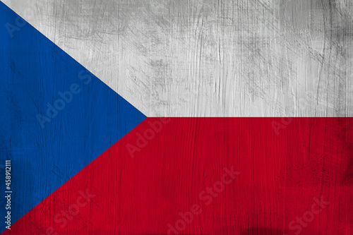 Patriotic wooden background in color of Czech Republic flag