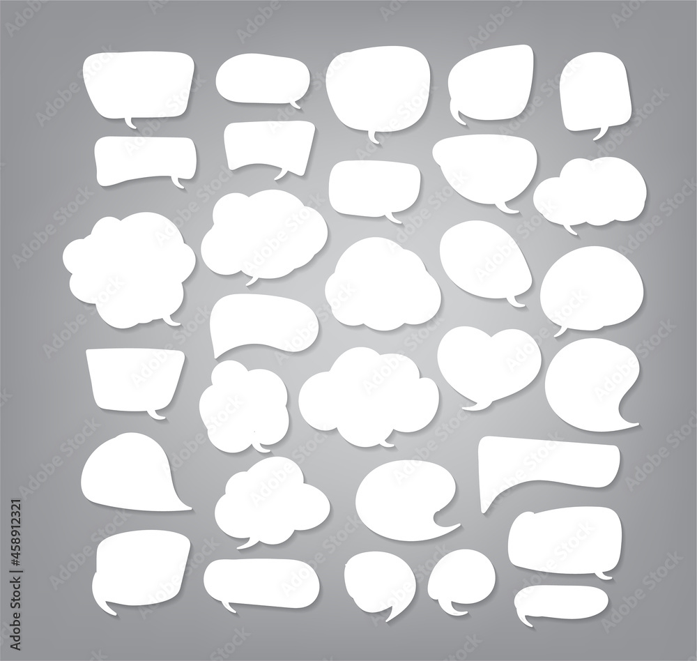 speech bubble cut paper design template. Vector illustration for your business speech bubble cut paper design template. Vector illustration for your business