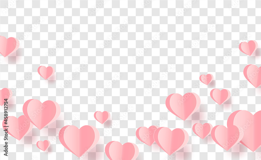 a heart shape. paper art style. valentine day. Origami made hot air balloon a heart shape. paper art style. valentine day. Origami made hot air balloon