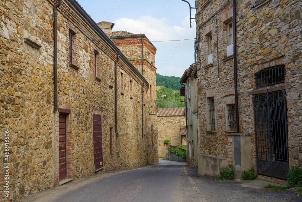 Fototapeta premium Tassara, old village in Piacenza province, Emilia-Romagna