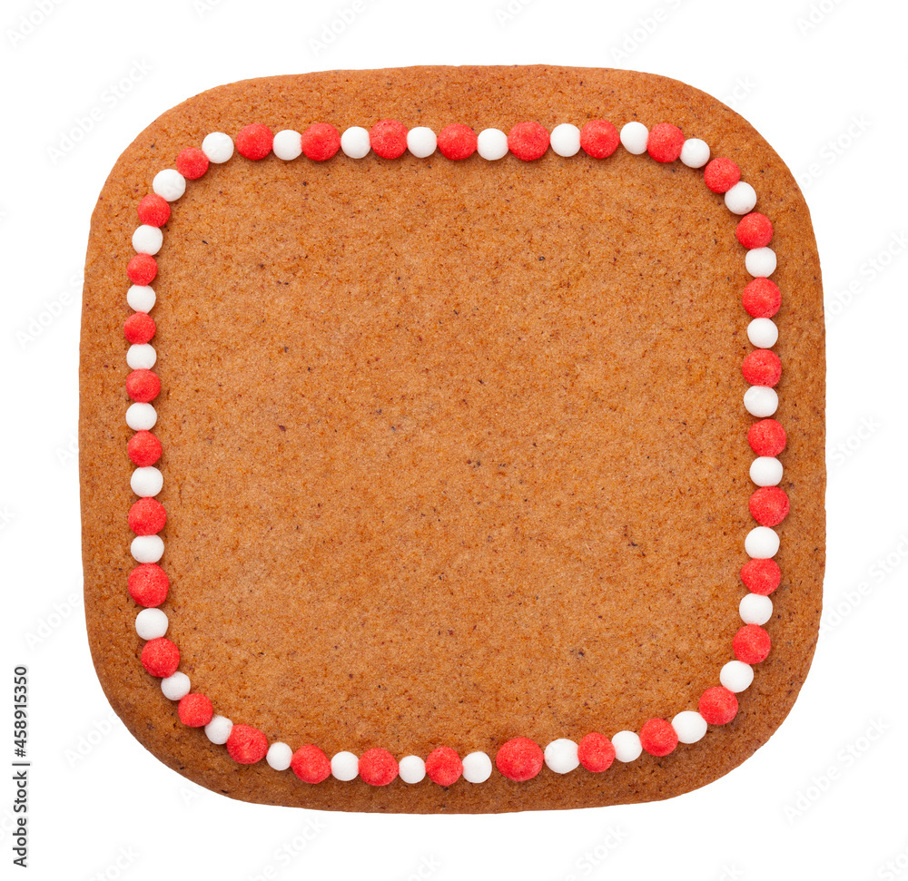 Gingerbread Cookie In Shape Of Square