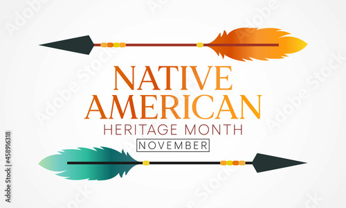 Canvas Print Native American heritage month is observed every year in November, to recognize the achievements and contributions of Native Americans