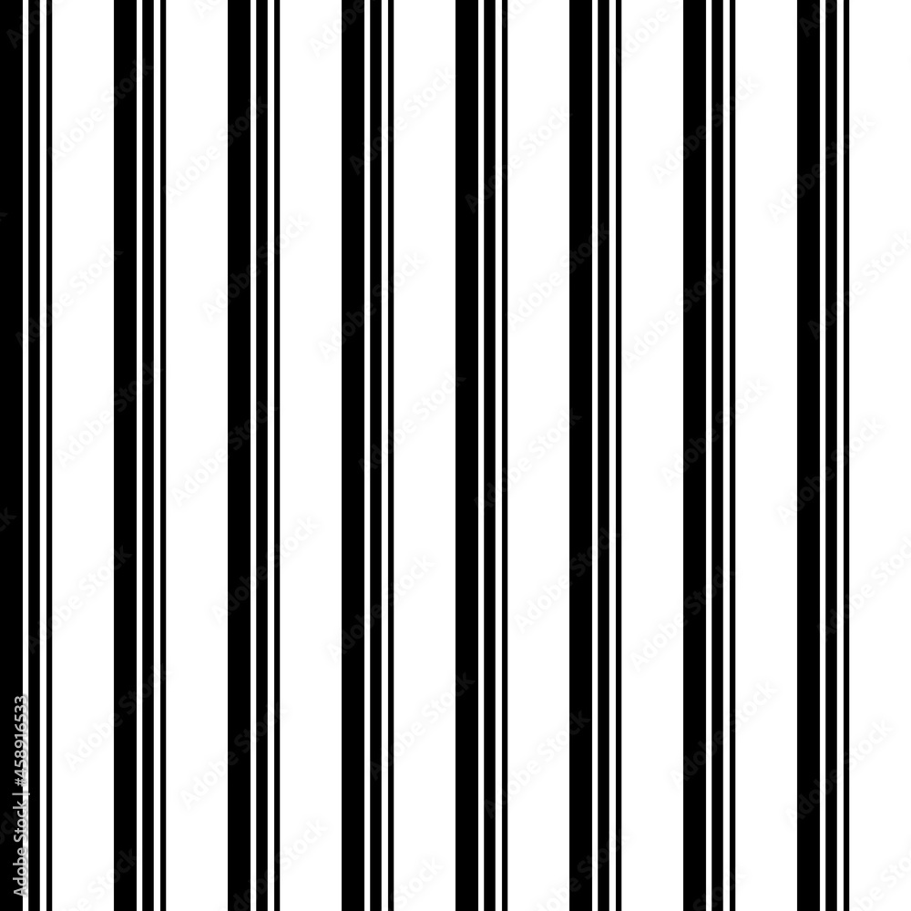 The geometric pattern with vertical medium lines. Seamless vector background. Simple lattice graphic design. Black lines on white background