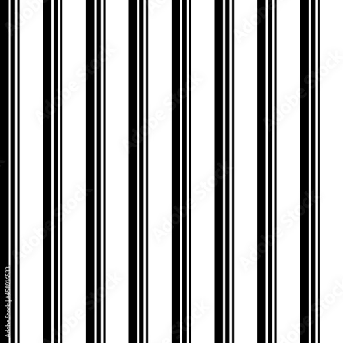 The geometric pattern with vertical medium lines. Seamless vector background. Simple lattice graphic design. Black lines on white background