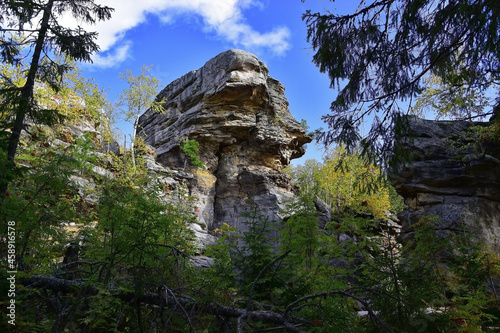 Stone megalith Feathered Guard - the second largest peak in the Kamenny Gorod tract
