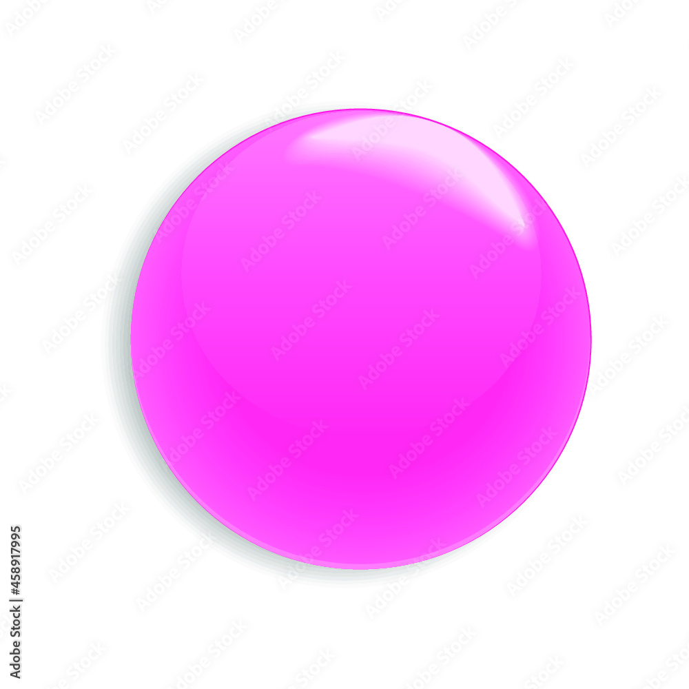 Obraz premium Pink blank badge isolated on a white background