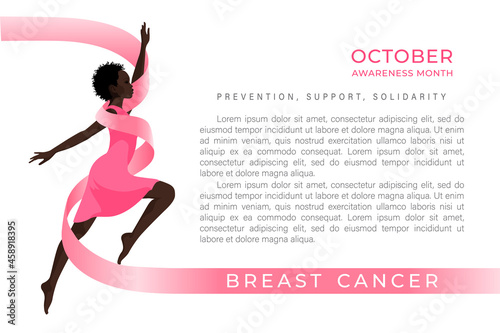 October breast cancer awareness month banner