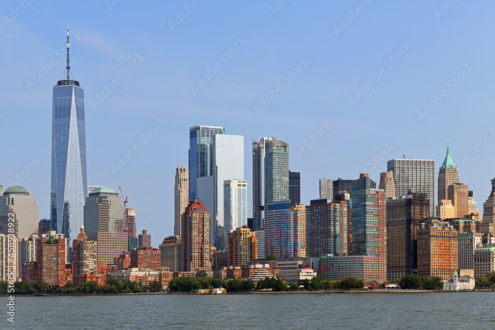 Lower Manhattan Skyline. Skyscrapers became signature of New York skyline