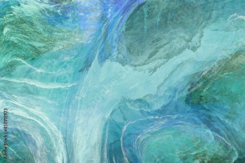 abstract liquid art, fluid turquoise watercolor background