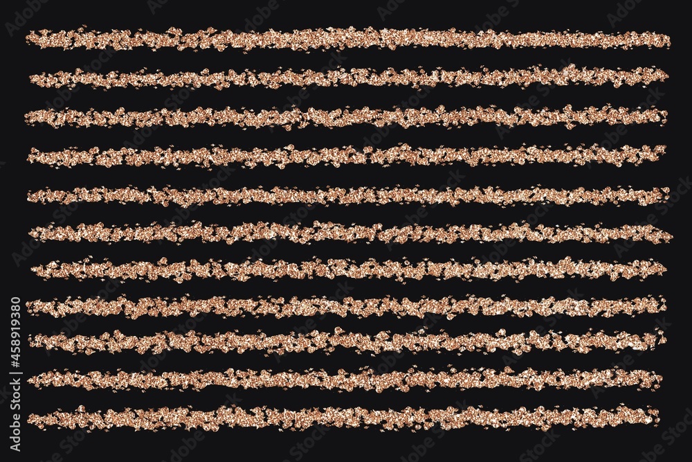 black and gold background with a pattern, horizontal stripes with golden glitter black and gold background with a pattern, horizontal stripes with golden glitter