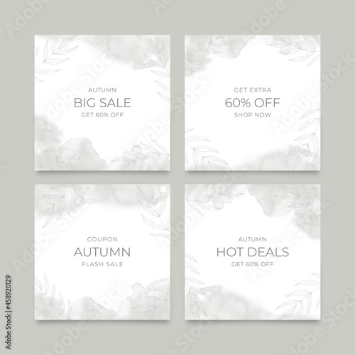 Minimalist social media post template