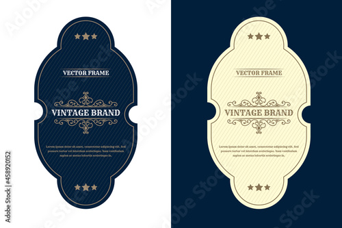 Whiskey Bourbon Vintage luxury antique logo border frame western engraving labels for beer wine whiskey alcohol product box packaging label vector printable design template
