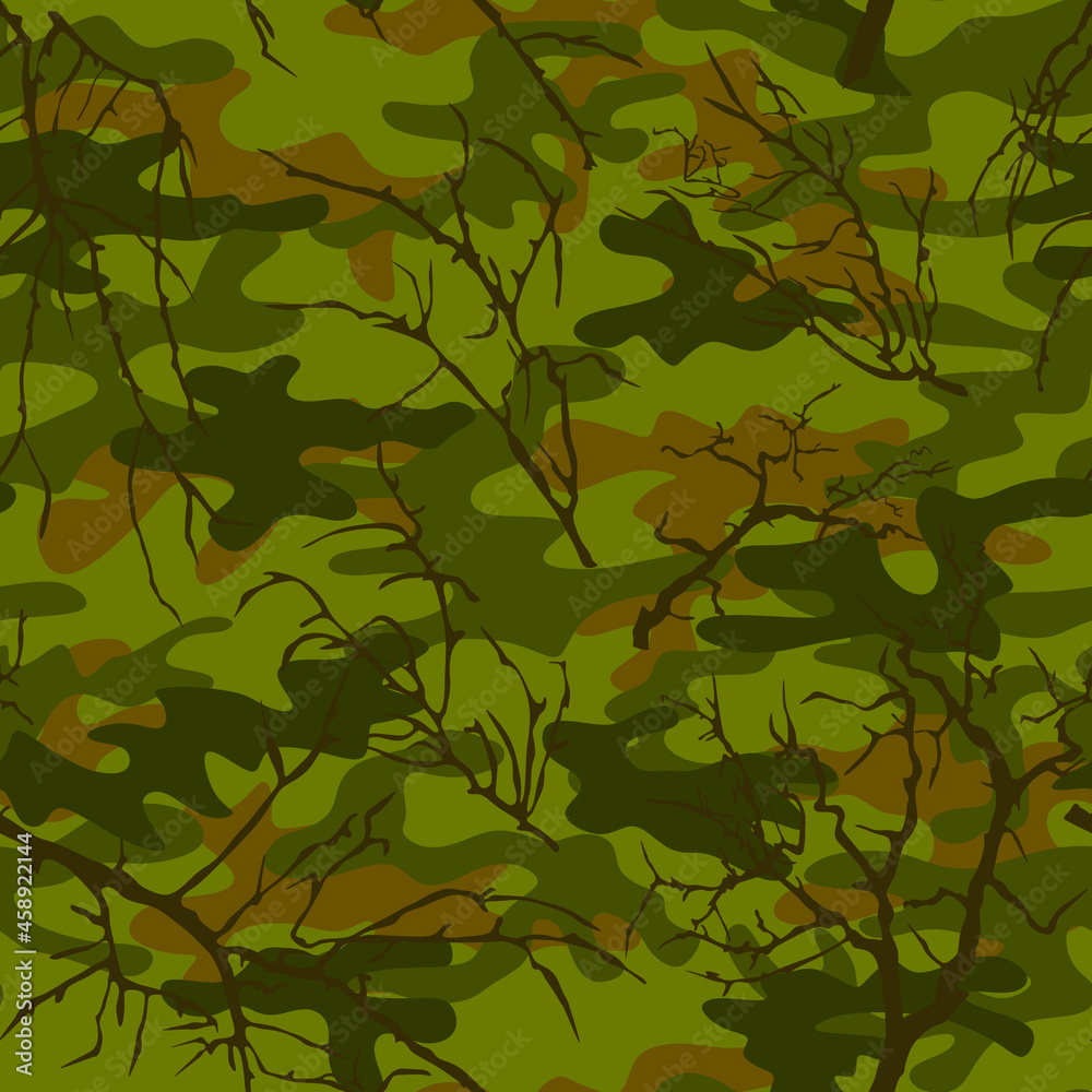 Forest camouflage. Tree branches. Nature. Forest camouflage. Tree branches. Nature.