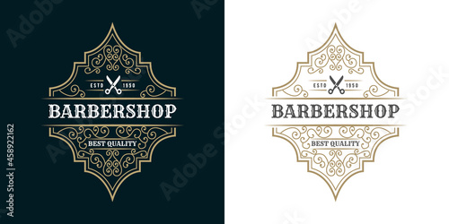 Vintage ornamental vector with floral ornament Suitable for whiskey, liquor, beer, brewery, wine, barber shop, coffee shop, tattoo studio, salon, boutique, hotel, shop signage engraving illustration