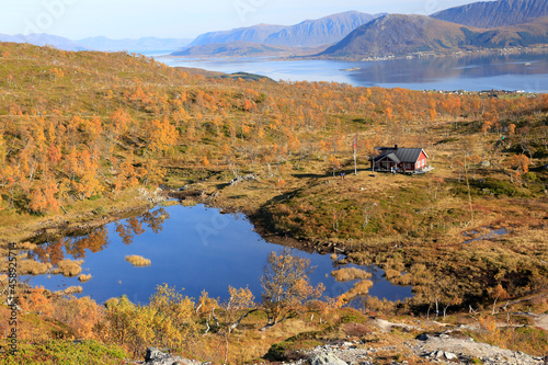 Autumn trip in Northern Norway - Here a view from Steiroheia - near Sortland town,Norway,scandinavia,Europe