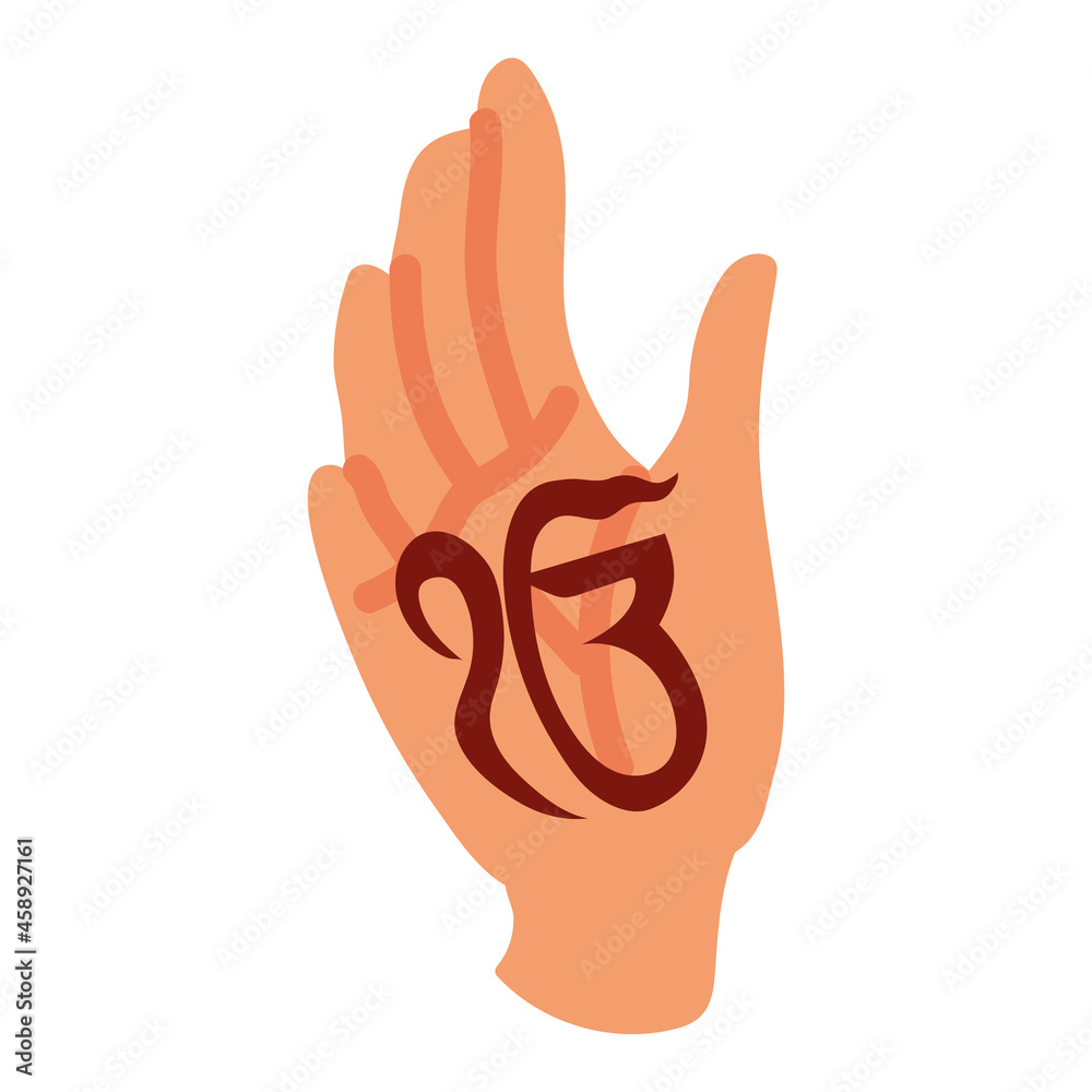 Obraz premium hand with hindi calligraphy