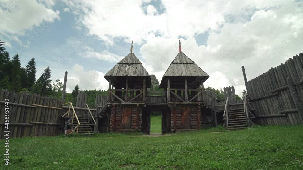 View on Wooden fortress Timelapse