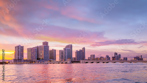 Miami city skyline cityscape of Florida © f11photo
