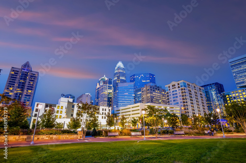 Charlotte city downtown skyline cityscape of North Carolina © f11photo